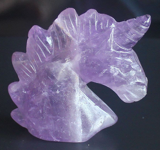 2'' Hand Carved Mixed Gemstone llanite Amazonite Fluorite Crystal Dragon Blood Jasper Unicorn Crystal Figurine Carving